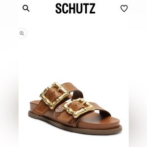 SCHUTZ Sporty Enola Sandal - Brown - Size 7.5